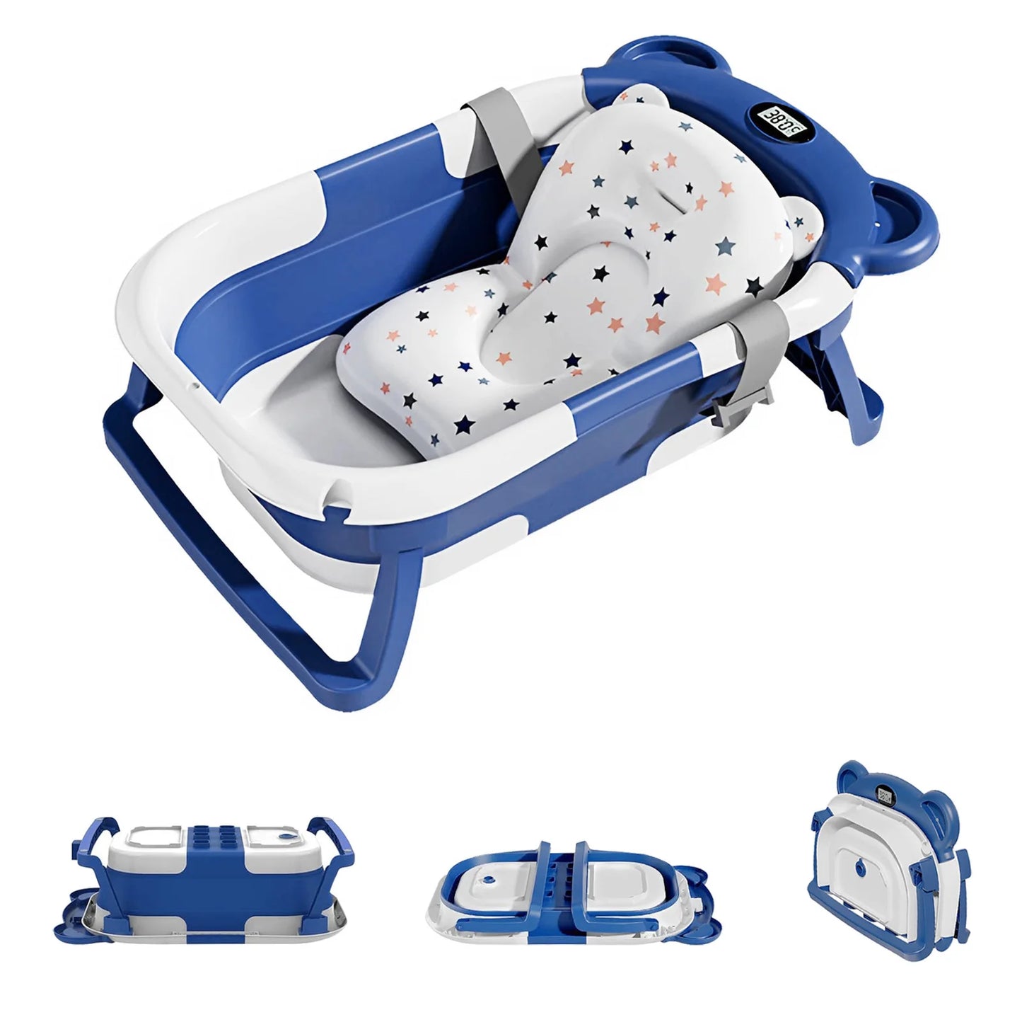 Baby Portable and Foldable Bath Tub with Thermometer