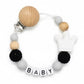 Personalised Baby Dummy clip & Teething toy