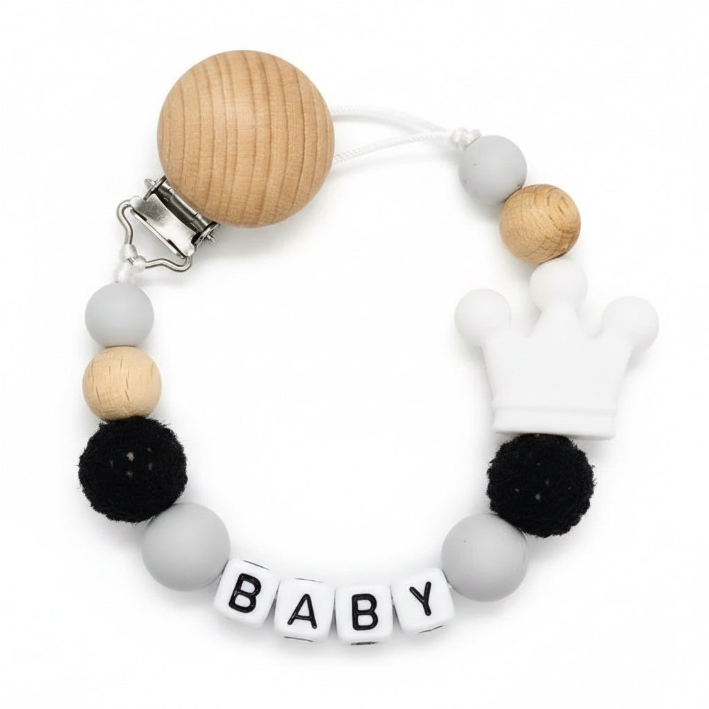 Personalised Baby Dummy clip & Teething toy