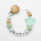 Personalised Baby Dummy clip & Teething toy