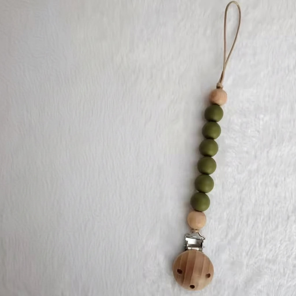 Baby Dummy Clips- Silicone Beads