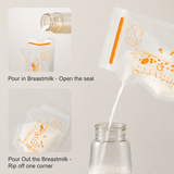 Giraffe Pattern Milk Storage Bags, Disposable Freezer-Safe,