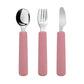 Children Tableware Stainless Steel Fork Spoon Knife Set with Silicone Handle for Toddlers Feeding Dinnerware Baby Accessories