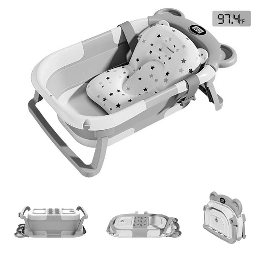 Baby Portable and Foldable Bath Tub with Thermometer