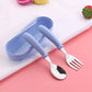 Set Of 2 Stainless Steel Baby Toddler Cutlery Spoon/fork with box