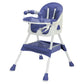 3-in-1 Baby HighChair, Foldable Portable Baby Dining Chairs Eat & Play Convertible High Chair