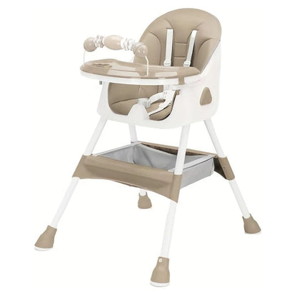 3-in-1 Baby HighChair, Foldable Portable Baby Dining Chairs Eat & Play Convertible High Chair