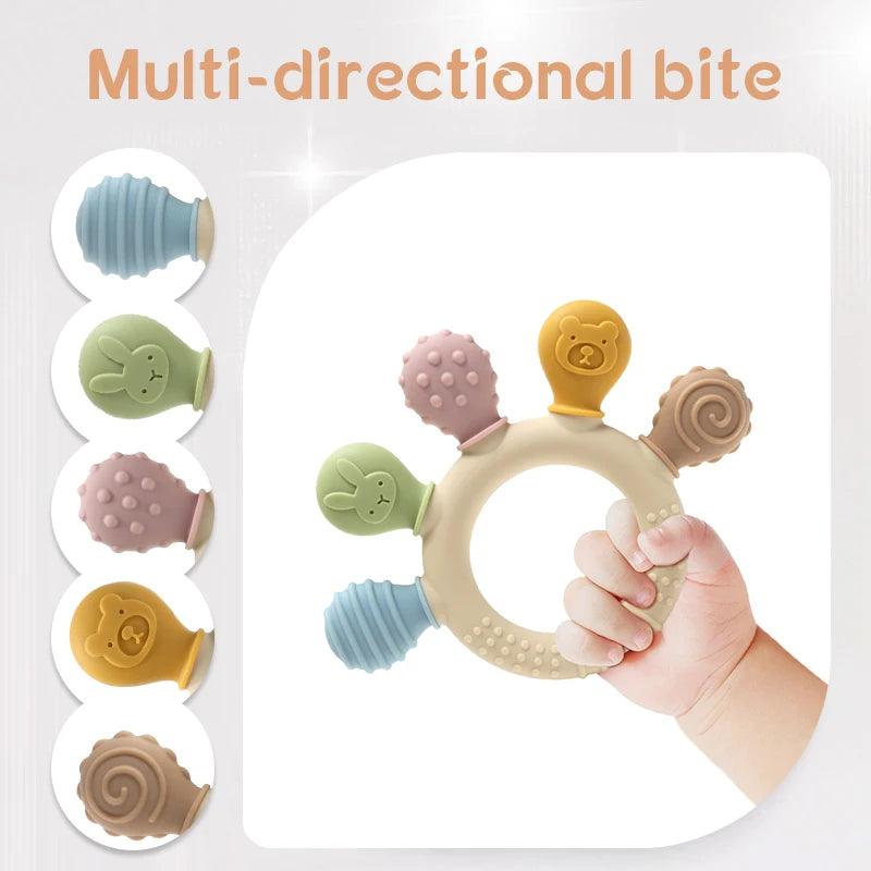 Silicone Baby Teething Dinosaur