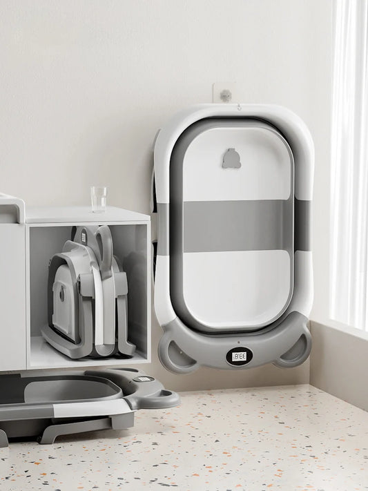 Baby Portable and Foldable Bath Tub with Thermometer