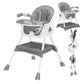 3-in-1 Baby HighChair, Foldable Portable Baby Dining Chairs Eat & Play Convertible High Chair