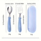 Set Of 2 Stainless Steel Baby Toddler Cutlery Spoon/fork with box