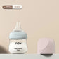 Glass Baby Bottle Anti Choking Anti-flatulence Newborn Feeding Bottle 80/160ML Silicone Nipple Infant Milk Bottle 0-3 Months