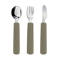 Children Tableware Stainless Steel Fork Spoon Knife Set with Silicone Handle for Toddlers Feeding Dinnerware Baby Accessories
