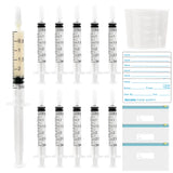 The Colostrum Collection Kit Includes a 3ml Lidded Colostrum Syringe, Stickers, a Transparent Zipper Bag, and a Measuring Cup