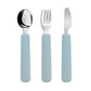 Children Tableware Stainless Steel Fork Spoon Knife Set with Silicone Handle for Toddlers Feeding Dinnerware Baby Accessories