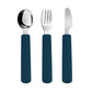 Children Tableware Stainless Steel Fork Spoon Knife Set with Silicone Handle for Toddlers Feeding Dinnerware Baby Accessories