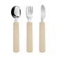 Children Tableware Stainless Steel Fork Spoon Knife Set with Silicone Handle for Toddlers Feeding Dinnerware Baby Accessories