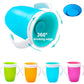Baby Water Cups 360 Degrees Rotated Baby Learning Drinking Cup with Double Handle Flip Lid Leakproof Infants Water Cups Bottle